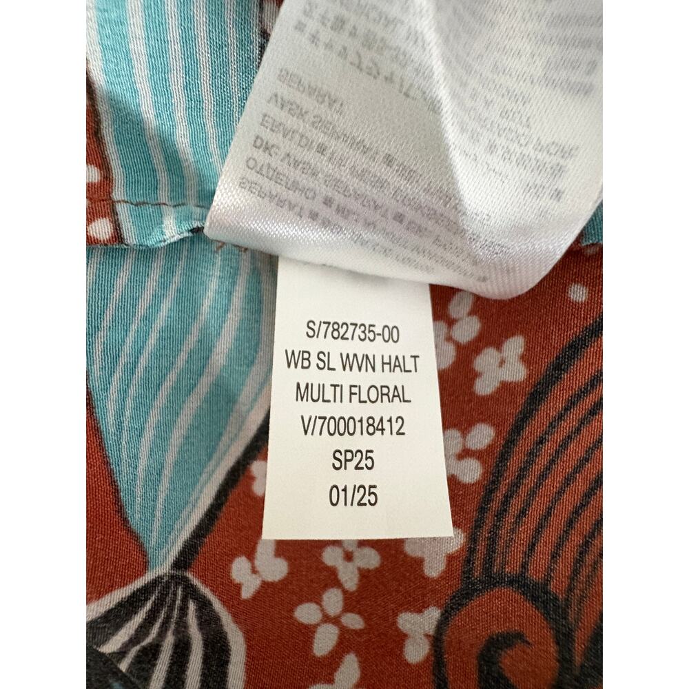 Banana Republic THE WHITE LOTUS Matte 100% Silk Halter Maxi Dress 8 NWT $350 - Picture 16 of 16